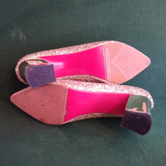 Glitter Fancy Evening Red Bottom Pumps - Picture 6 of 8